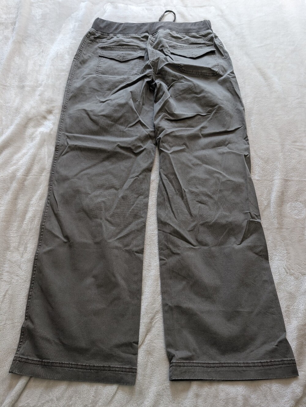 Flamingals Solid Seam Detail Drawstring Mid Rise Straight Leg Pants NWT XL - Picture 7 of 10